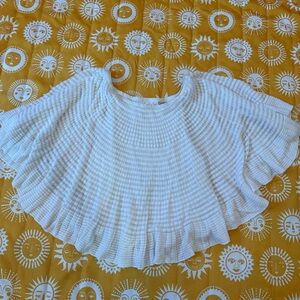 Anthropologie Knitted and Knotted Poncho Crochet top